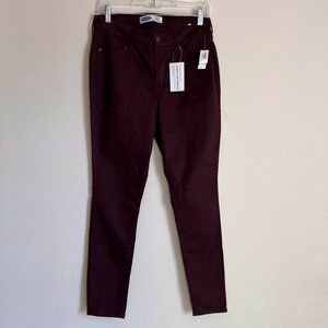 Old Navy Maroon Rockstar Super Skinny Pop-Color High Rise Pants, Size 10